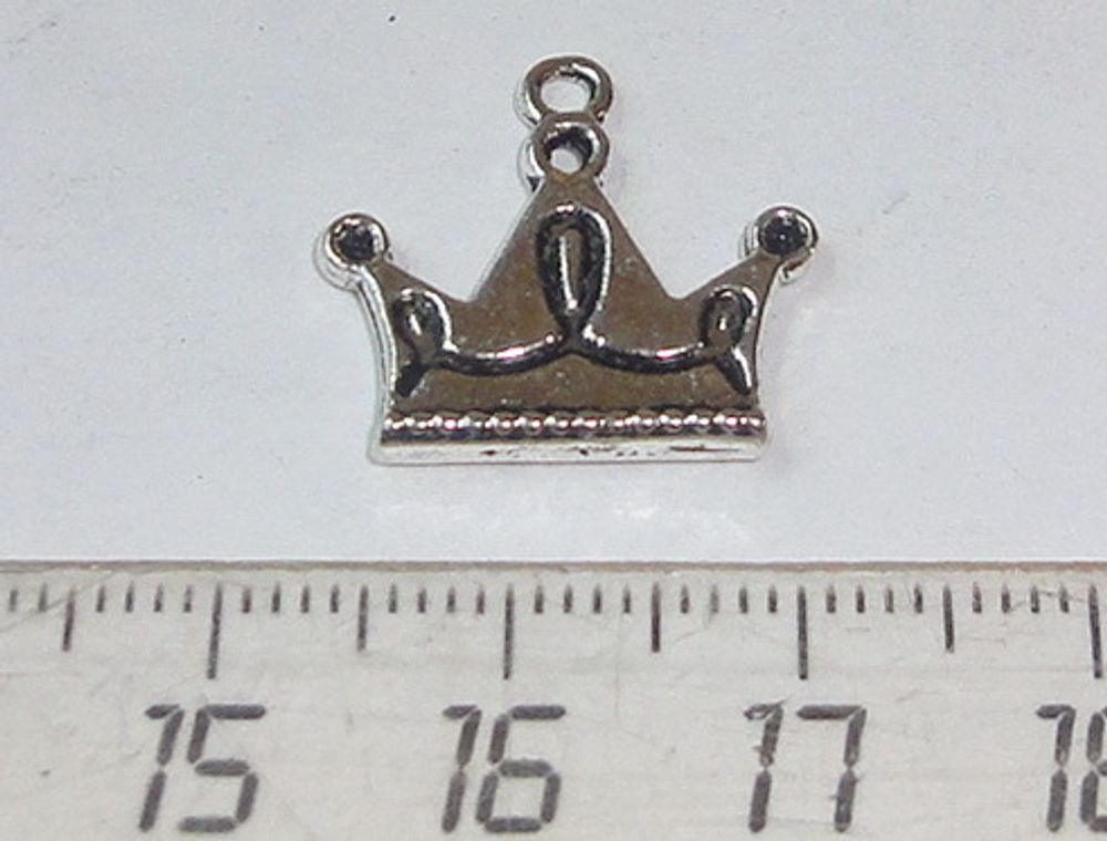 Коннектор на 3 нити корона (цвет серебро)
