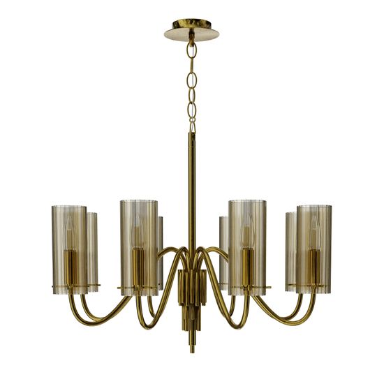 SL2005.303.08 Светильник подвесной ST-Luce латунь/коньячный E14 8*40W SANTORI