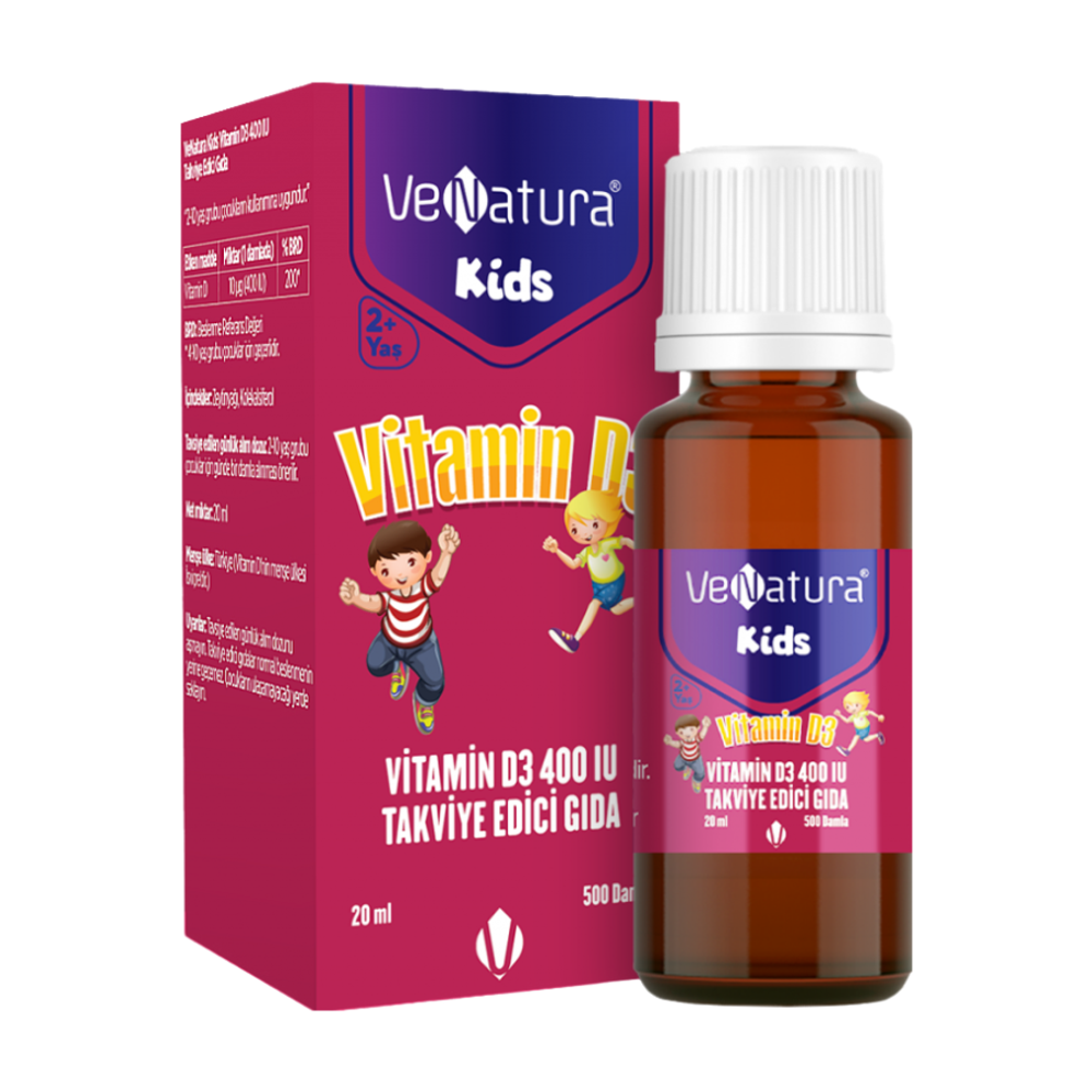 Детский Витамин Д3 400 МЕ 500 капель (VeNatura) Детский Витамин Д3 400 МЕ 500 капель (VeNatura)