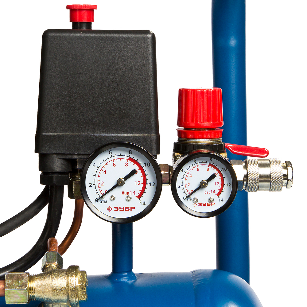 ЗУБР 240 л/мин, 24 л, 1500 Вт, масляный компрессор, Профессионал (ЗКПМ-240-24-1.5)