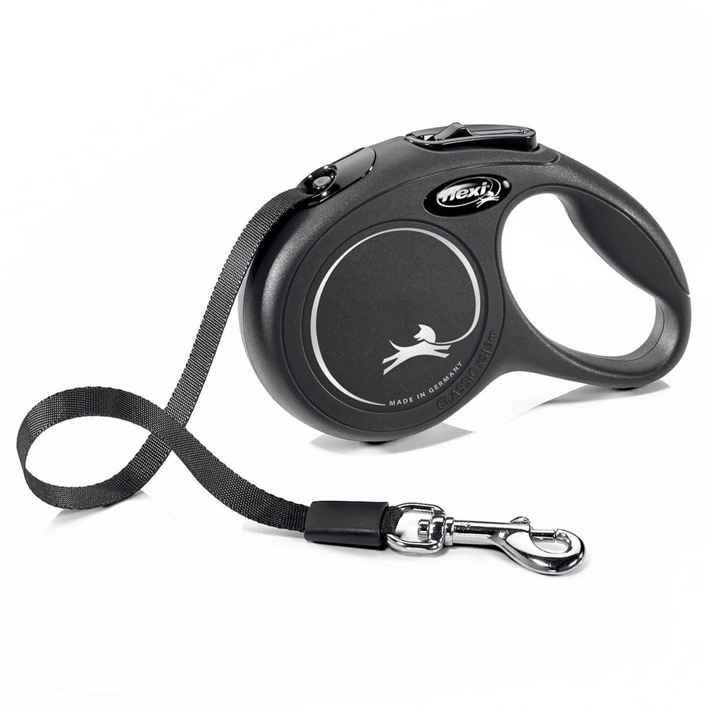 Flexi рулетка New Classic XS (до 12 кг) 3 м лента черная