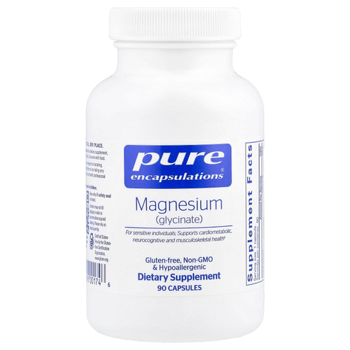 Pure Encapsulations, магний (глицинат), 90 капсул (120 мг в 1 капсуле)