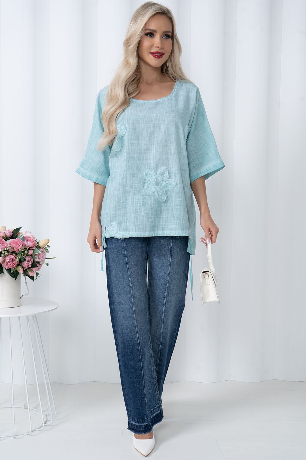 Блузка Мила (мята) Б11-132 Nikol