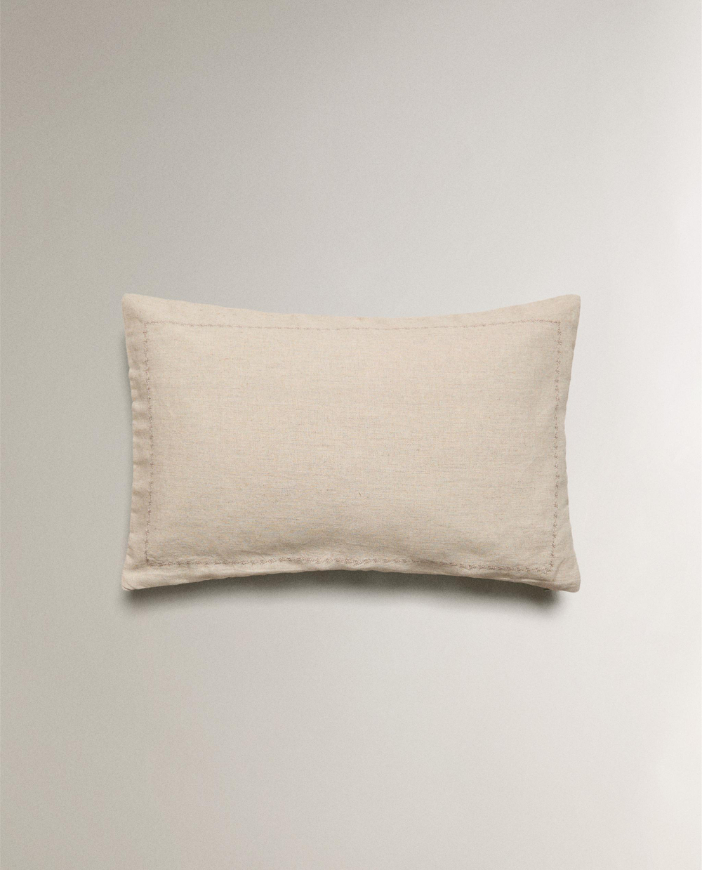Zara Home наволочка декоративная из льна, светло-бежевый · 1140/007
