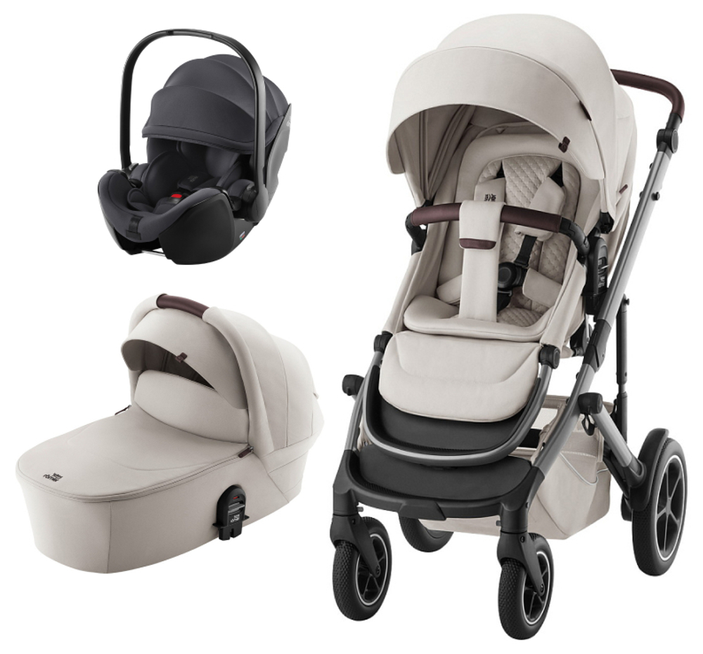 Коляска 3 в 1 Britax Roemer Smile 5Z LUX и автокресло Baby-Safe PRO Midnight Grey Soft Taupe