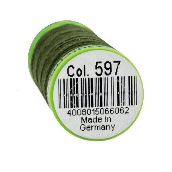Нитки для тонких тканей Gutermann Extra Fine 150 (200 метров), 5 кат. | 597 зеленый хаки