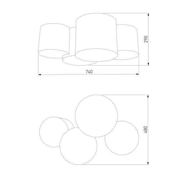 Потолочный светильник TK Lighting 4184 Mona Colour