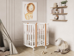 Кроватка детская Incanto Nova Lux c наклоном дна цвет белый/бук