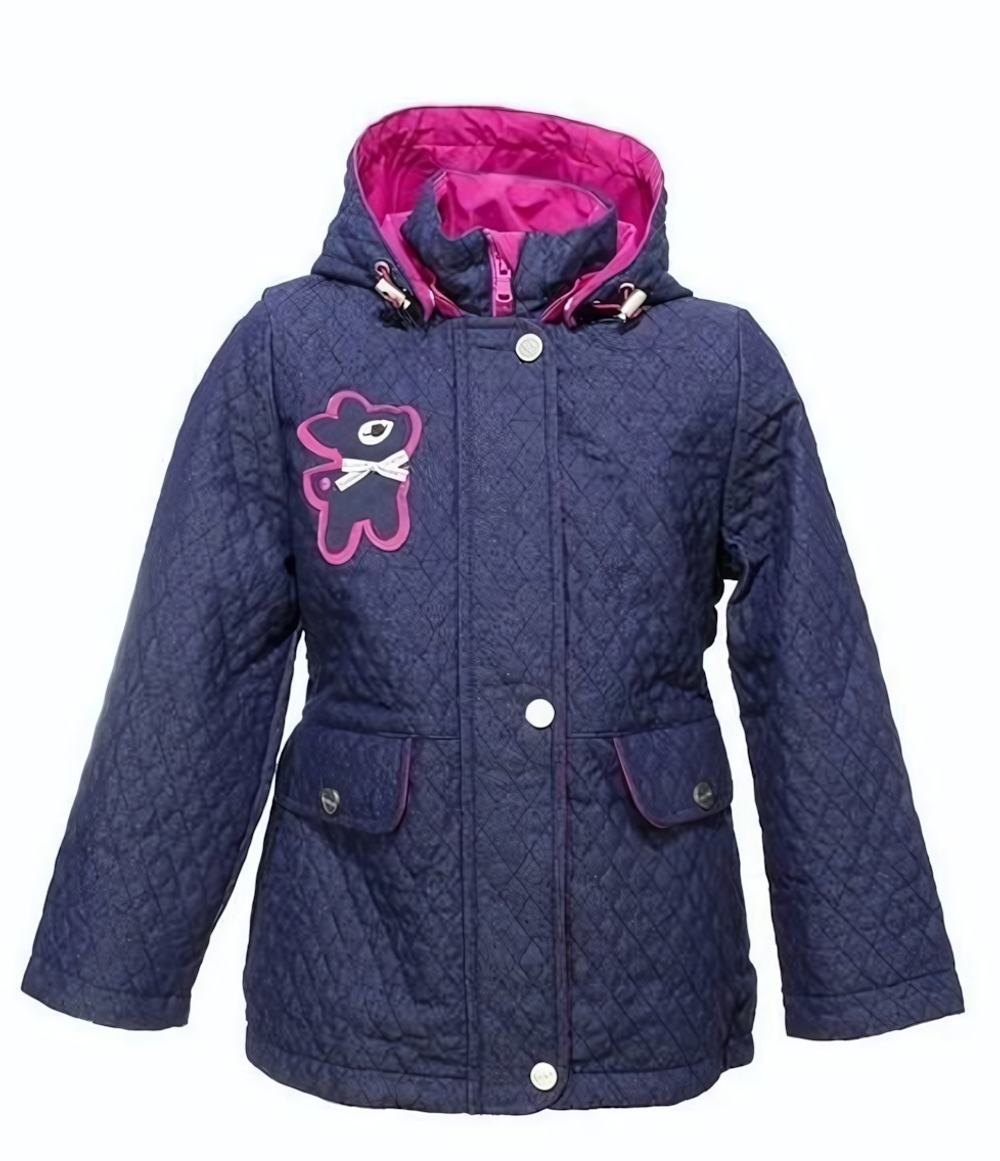 Куртка для девочек "Стелла" синий, р.92 (Батик)