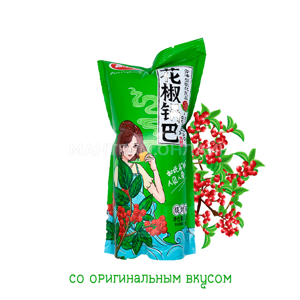 Чипсы злаковые Huajiao Guoba с сычуаньским перцем вкус оригинал 33 г