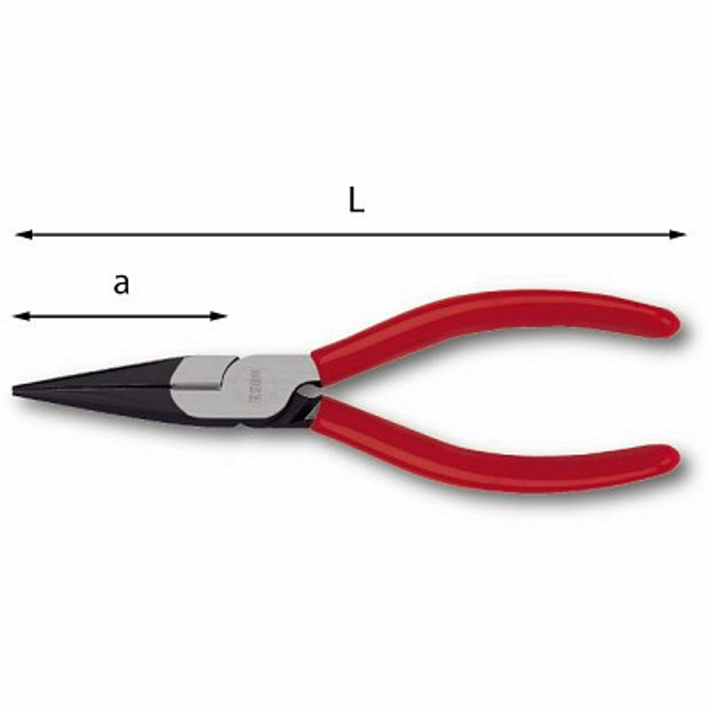 133 C Плоскогубцы с сверхдлинными, тонкими полукрыглыми прямыми захватами, USAG (Италия)