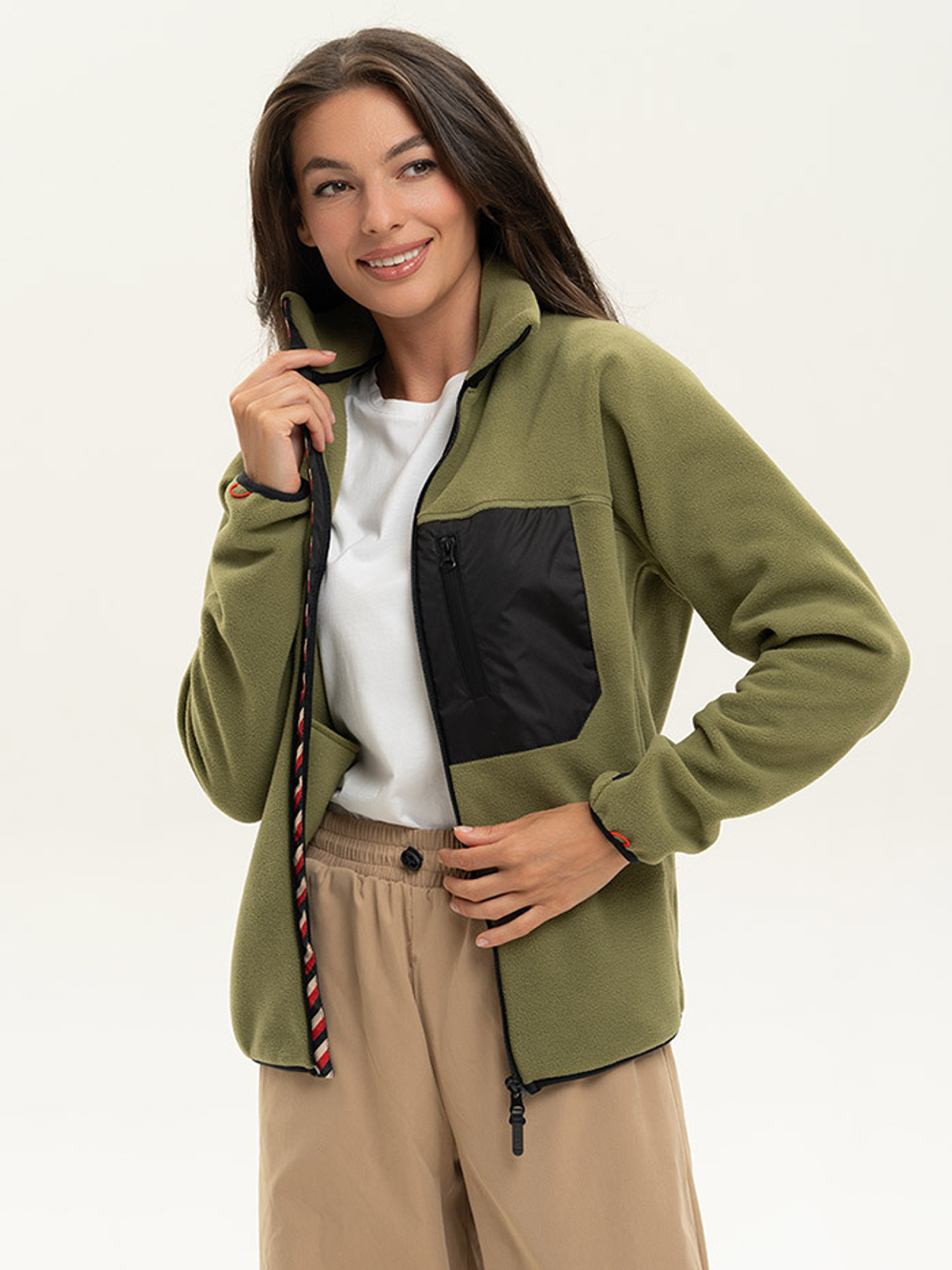Флисовая толстовка унисекс Eiger olive  (XL)