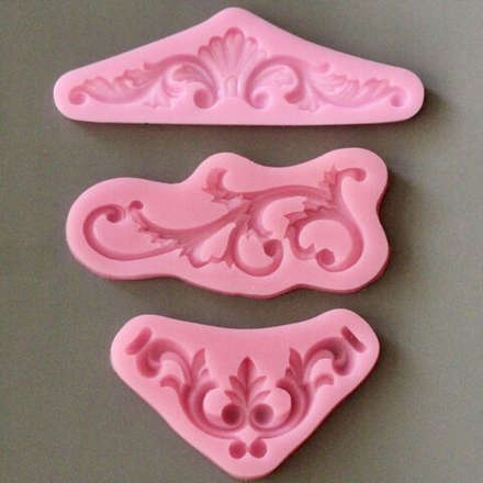 Набор силиконовых молдов вензелей "Лепнина 1" (3 шт)