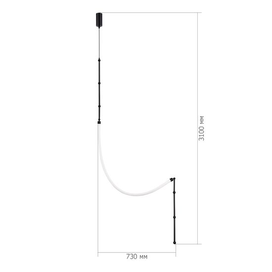 SL6132.401.20 Светильник настенно-потолочный ST-Luce Черный/Белый LED 1*20W 3000K STRAP