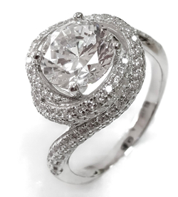 "Эстерелла" - ювелирное кольцо из чистого серебра 925-й пробы