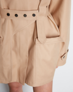 Тренч на молнии из хлопка Бербери кэмел