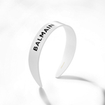 Balmain Hair Couture Ободок белый Limited Edition Acetate Headband Large FW24