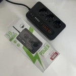 Сетевой фильтр с предохранителем, быстрая usb и type-c зарядка, пилот удлинитель для компьютера с заземлением, 2 метра