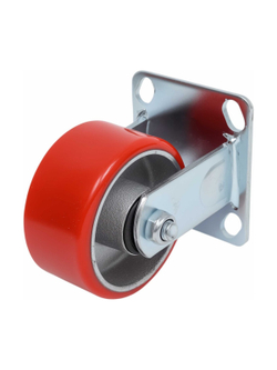 Колесо промышленное неповоротное с подшипником 100мм ПУ/чугун Gigant G-04-09-35