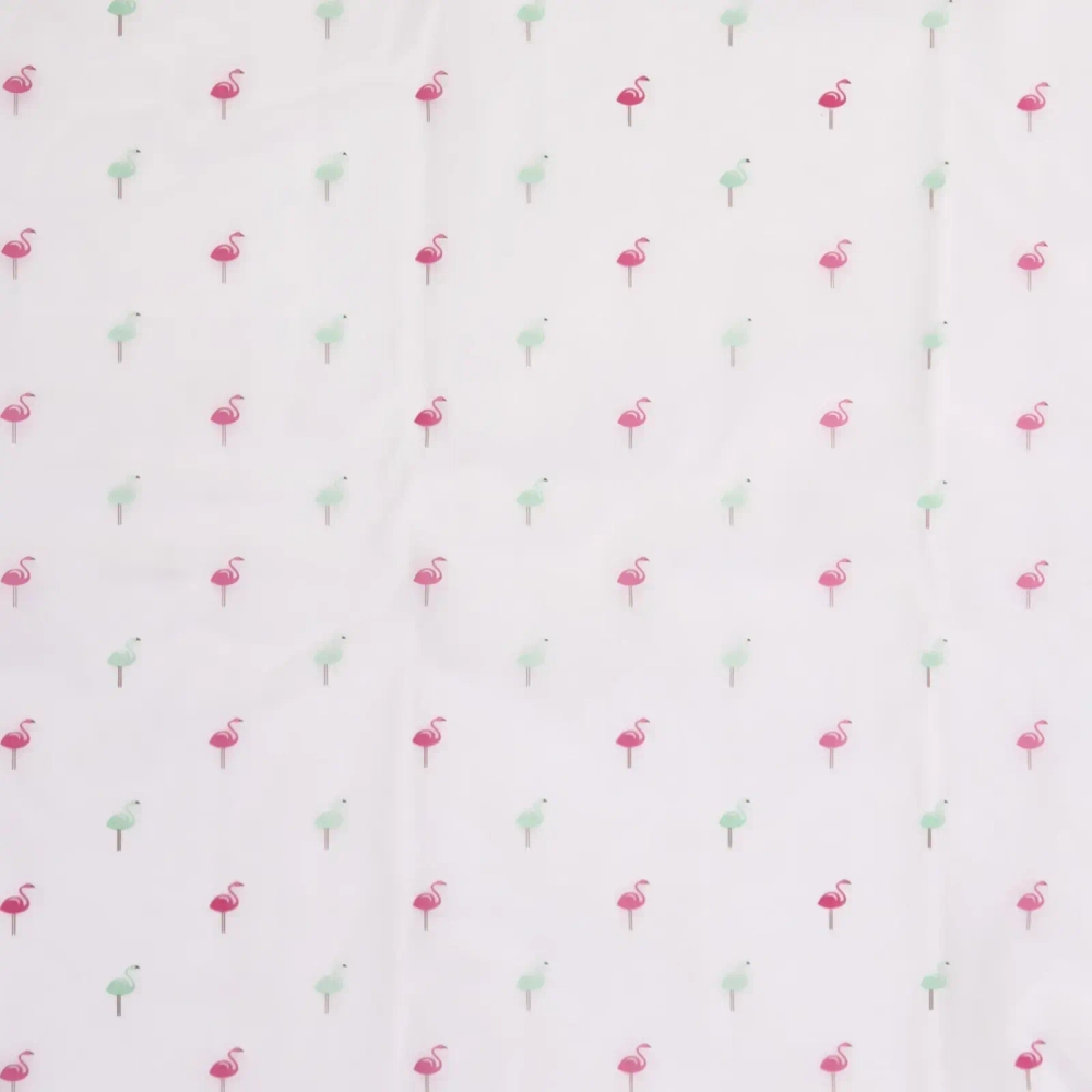 Дождевик-плащ 120 Мкрн 110*62см «Фламинго» с капюшоном и завязками, на кнопках, ДоброСад