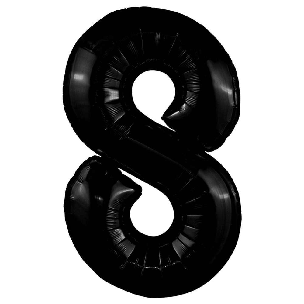 Шары цифры гелиевые Черные 102 см