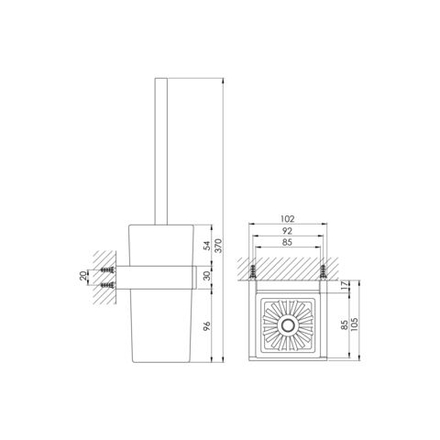 Steinberg Серия 460 Ершик, чёрное сатин. стекло, хром 460 2904