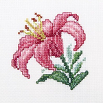 "Розовая лилия"-H247  вышивка