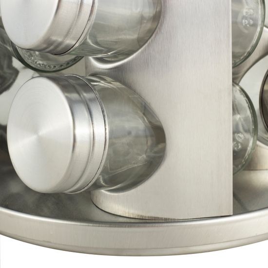 Набор ёмкостей для специй 16 шт. Ofenbach NB 101003 на круглой подставке из нержавеющей стали