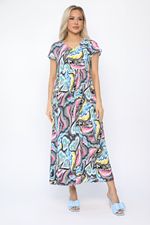 Платье Летние деньки (серо-голубое) П13652-18М LT Collection