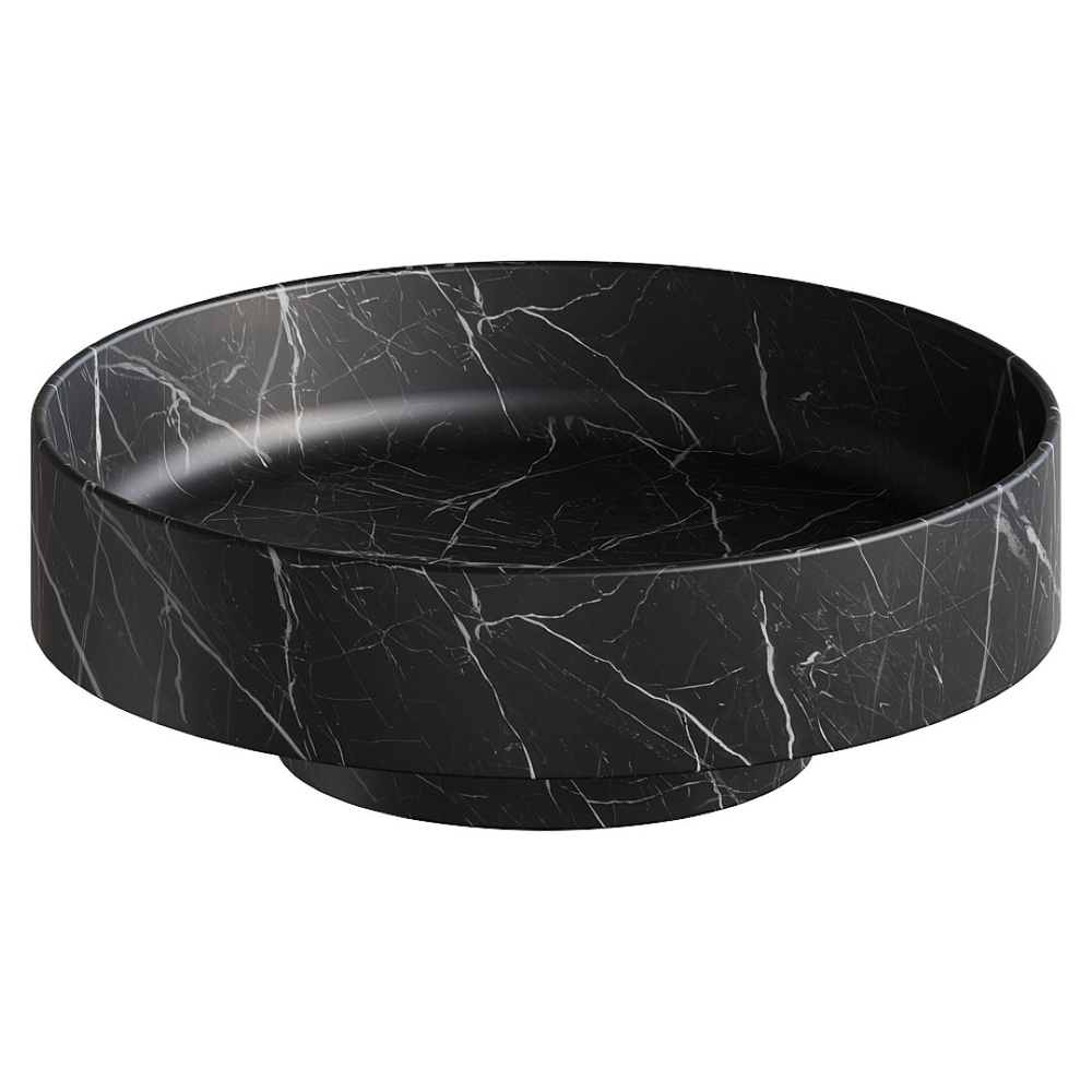 Boheme Раковина накладная Corian 400*130 Nero Marquina