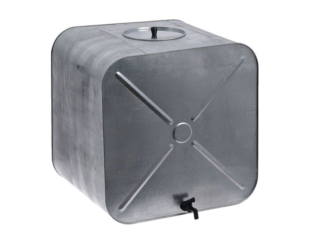 Бак оцинкованный овальный с краном 95л