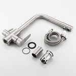 Смеситель для кухни, Frap, с картриджем, подкл к фильтр, нерж, F4348