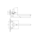 Смеситель для ванны и раковины 35к HB2236 HAIBA див корп L-нос