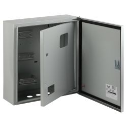 Корпус металлический навесной ЭРА SIMPLE ЩУ-3-1-1 2-х дверный (445х400х155) IP54 У2 серый | Корпуса металлические учетно-распределительные