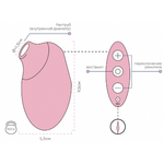 Бесконтактный вакуумный стимулятор клитора Adara, цвет бордовый (INFINITE) (One Size)