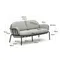 Двухместный уличный диван Joncols, 165 см, серый