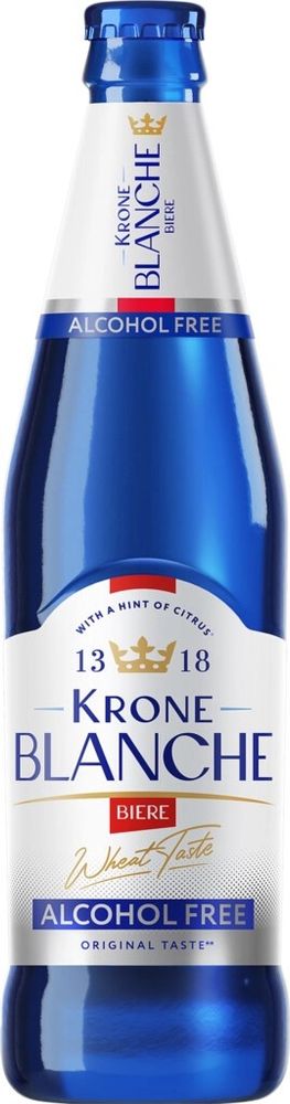 Пиво Крон Бланш Бьер Безалкогольный / Krone Blanche Biere Alcohol Free 0.45 - стекло