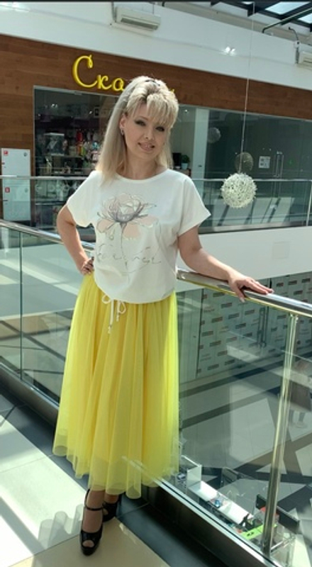 Итальянская двойная юбка на мягком поясе