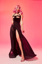 Оригинальный комплект Broadway: боди и юбка (Размер: L) (Цвет: черный)