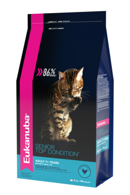 Eukanuba Senior Top Condition сбалансированный сухой корм для кошек 400 г