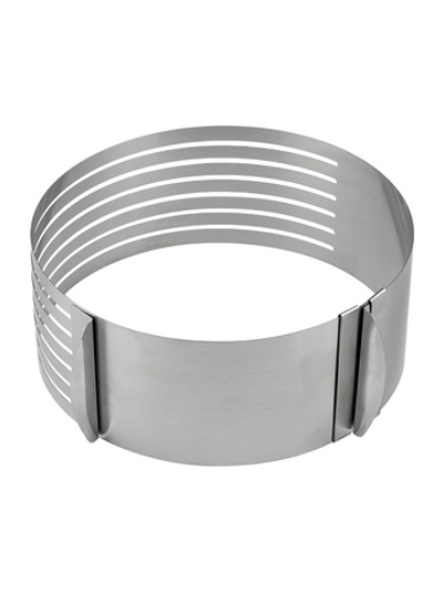 Форма для выпечки раздвижная с прорезями (кольцо для нарезки коржей) TORTA, диам. 16-22 см 108345-SК