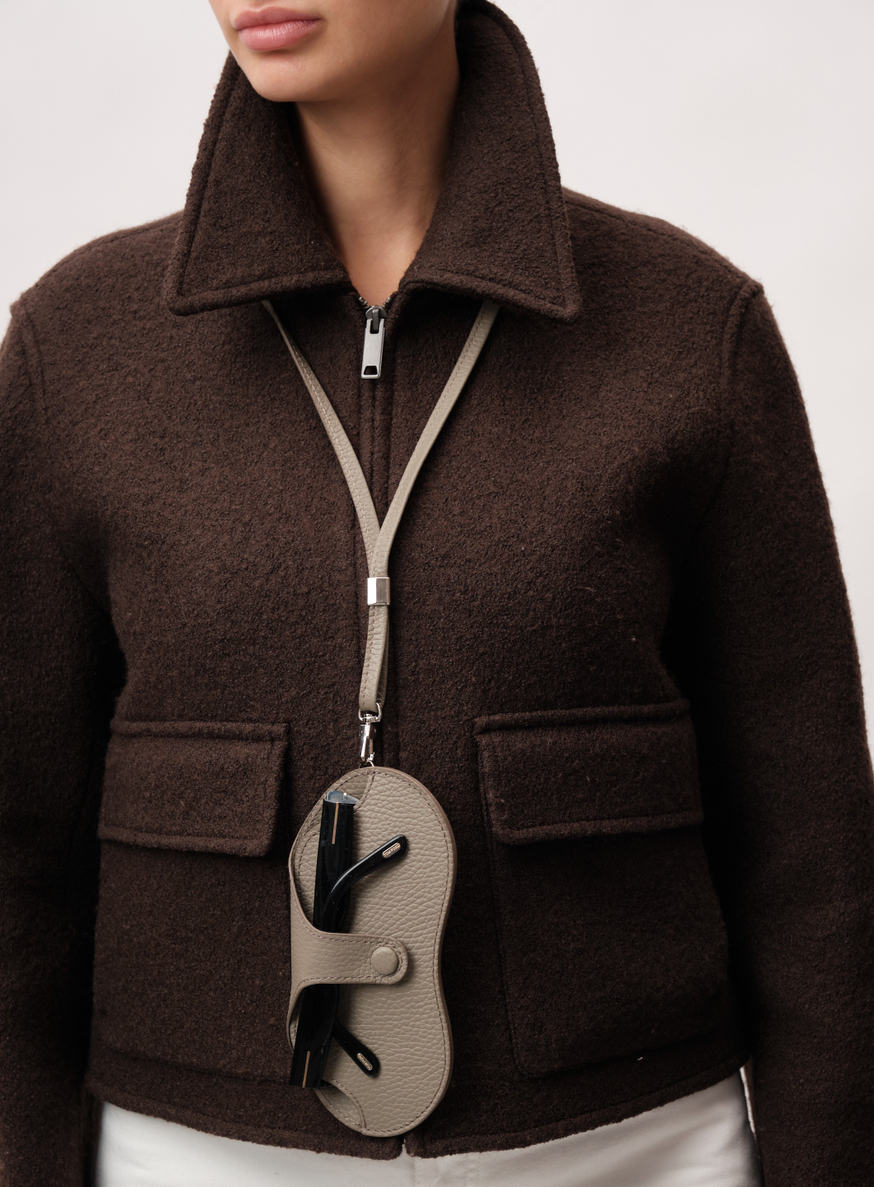 Футляр для очков / очечник DBR 15-82 серо-коричневый