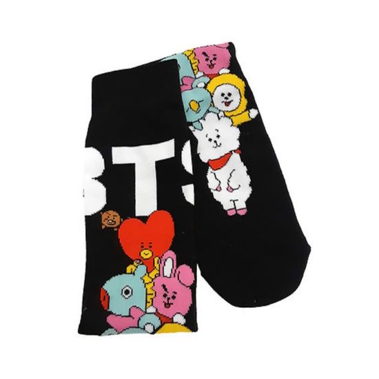 Носки BT21 Главные герои, р-р 38-44 (черный)