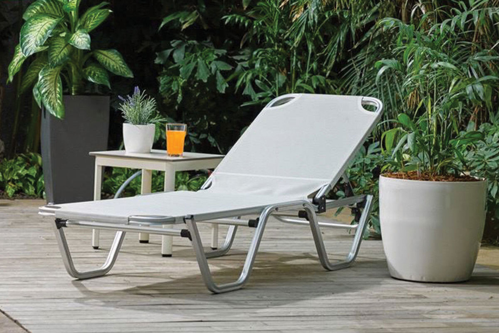 Шезлонг Biotza Dias алюминиевый, бежевый