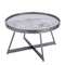 Журнальный столик Elica Ø80 см, керамика, тёмный хром