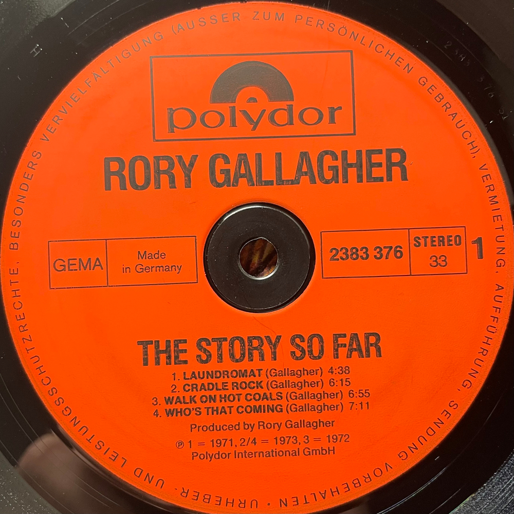 Rory Gallagher ‎– The Story So Far (Германия)