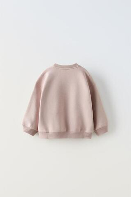 ZARA ОДНОТОННАЯ ТОЛСТОВКА С ВАФЕЛЬНЫМ УЗОРОМ, БЕЖЕВЫЙ