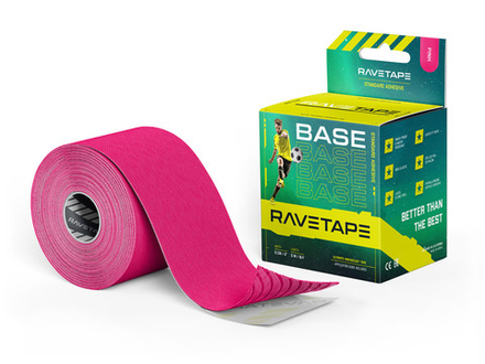 Кинезиотейп RaveTape BASE 5×5 — Розовый (PINK)