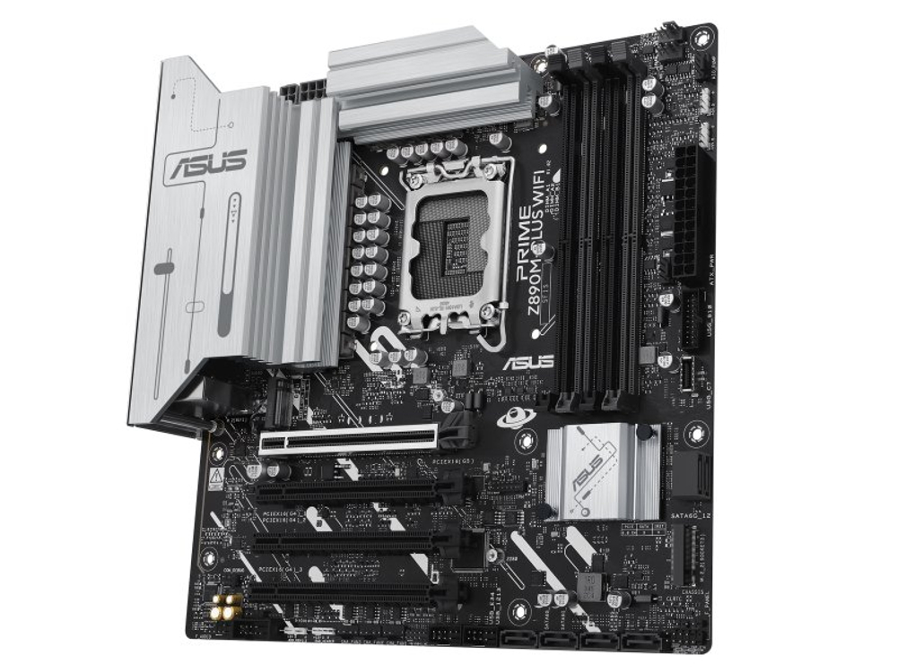 Материнская плата Asus Prime Z890m-plus Wifi, Socket LGA 1851, Intel Z890, mATX, RTL [90MB1J80-M0EAY0]