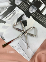 Брошь бантик серебро